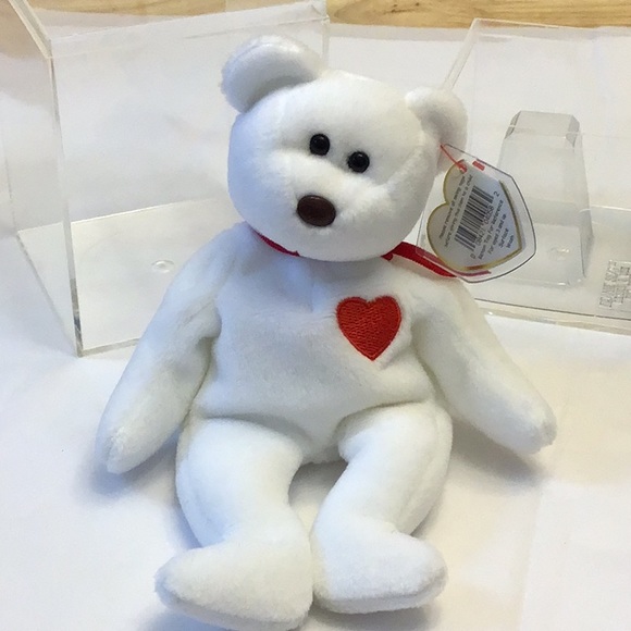 TY Valentino Bear, brown nose, 2/14/93, rare, etc